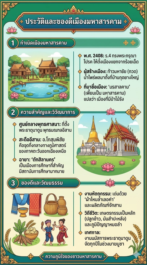 ประวัติและของดีเมืองมหาสารคาม