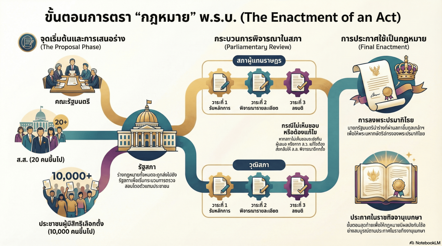 ขั้นตอนการตรากฎหมาย พ.ร.บ.